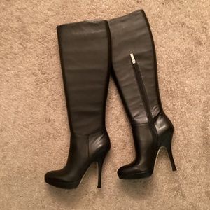 Gorgeous Black Leather Dress Boots - Size 8 - Brand New w/o box